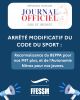 Arrêté modificatif du Code du Sport