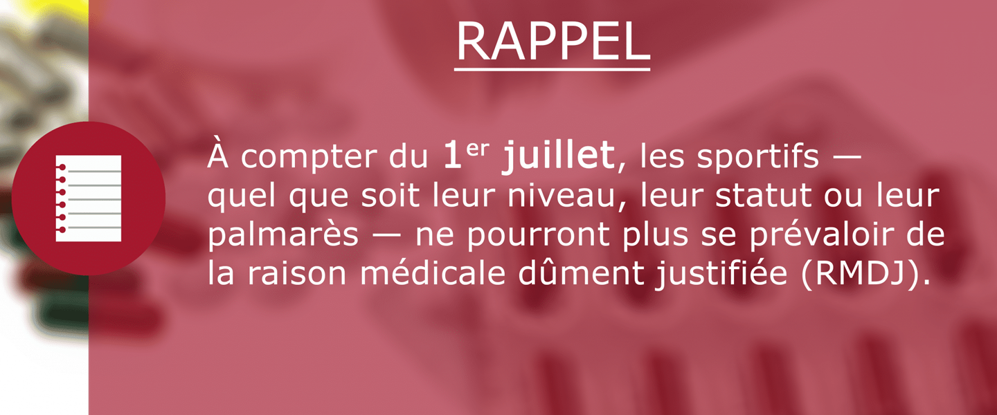image principale de la page autorisation d'usage à des fins thérapeutiques juillet 2019