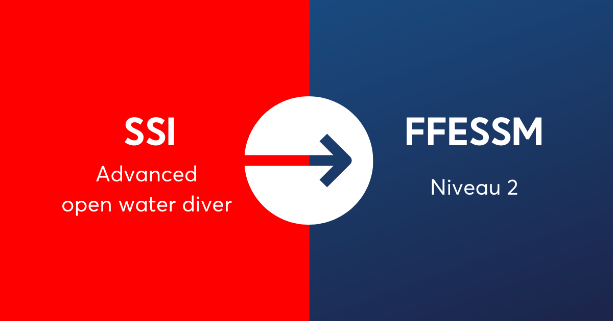 Passerelle advanced open water SSI / niveau 2 FFESSM